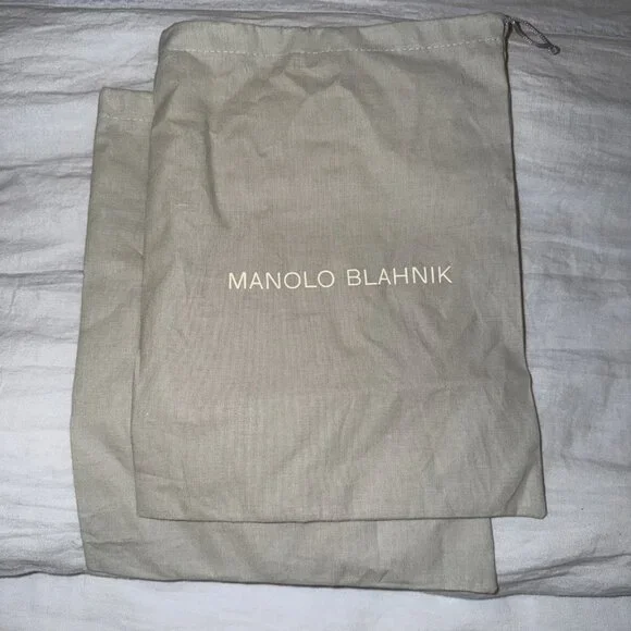 Manolo Blahnik Maysli Navy Blue Suede Buckle Slingback Pumps - Picture 7 of 7